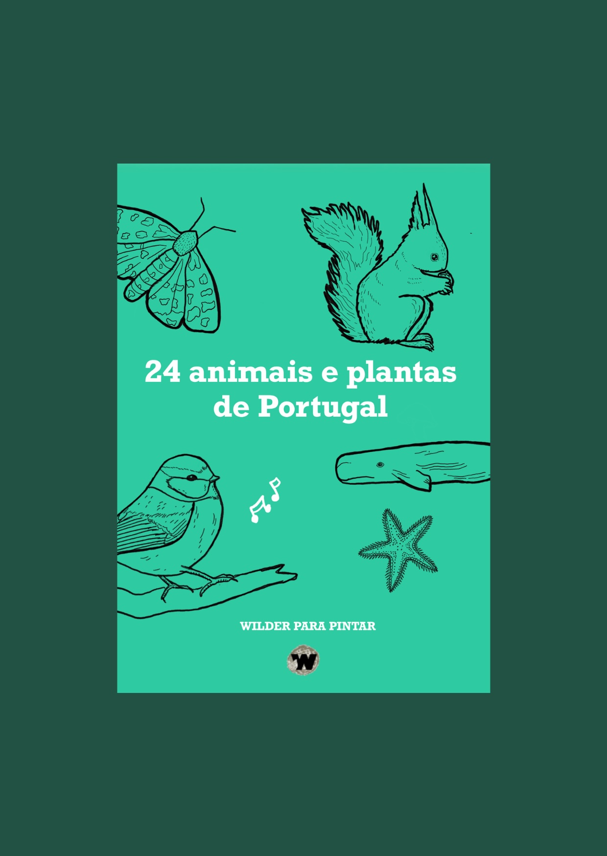 Produto digital: 24 animais e plantas de Portugal para imprimir e pintar
